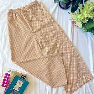 70’s Plaid Wide Leg Picnic Pants